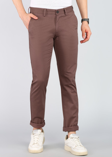 PETER ENGLAND Regular Fit Men Red Trousers Buy PETER ENGLAND