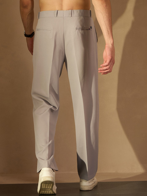 DENNISON Loose Fit Men Grey Trousers Buy DENNISON Loose Fit Men