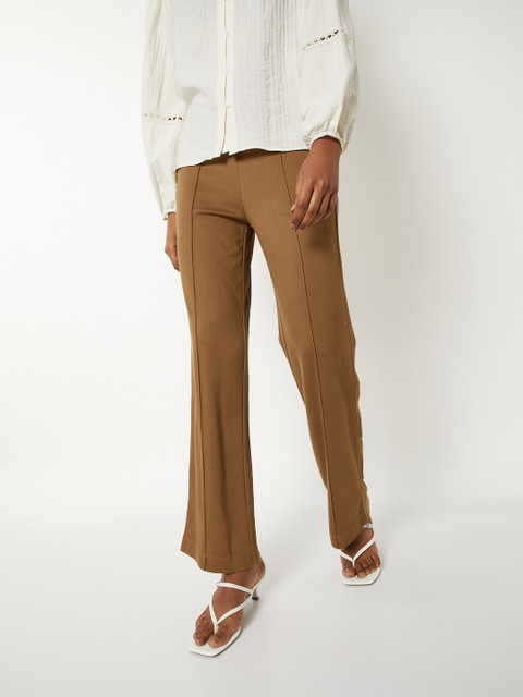 MAX Regular Fit Women Brown Trousers - Buy MAX Regular Fit Women Brown  Trousers Online at Best Prices in India | Flipkart.com