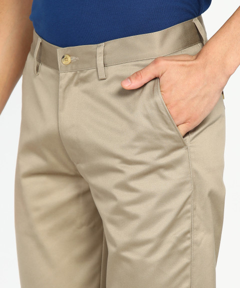 PETER ENGLAND Slim Fit Men Brown Trousers Buy PETER ENGLAND Slim