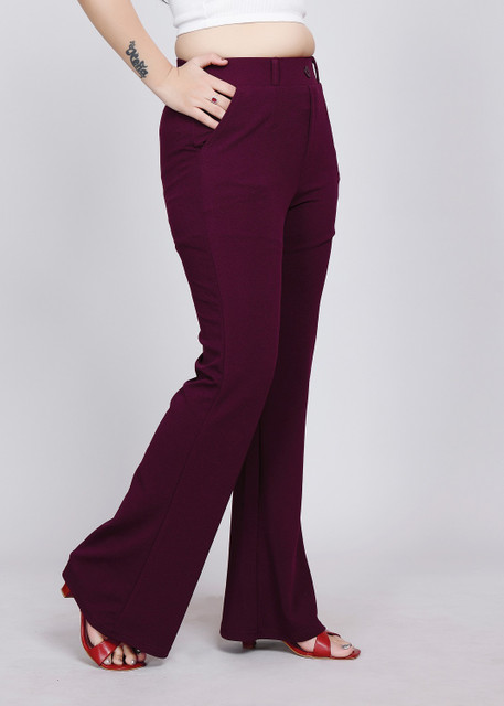 NORTHERN DENIM CO Regular Fit Women Maroon, Black Trousers - Buy NORTHERN  DENIM CO Regular Fit Women Maroon, Black Trousers Online at Best Prices in  India | Flipkart.com