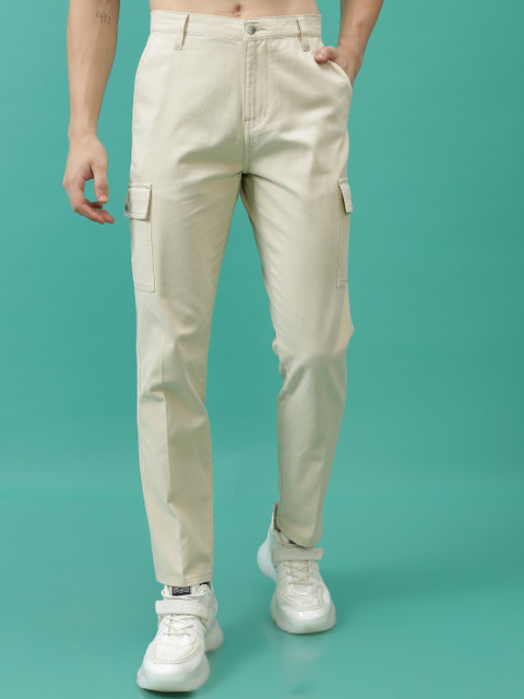 HIGHLANDER Regular Fit Men Beige Trousers Buy HIGHLANDER Regular