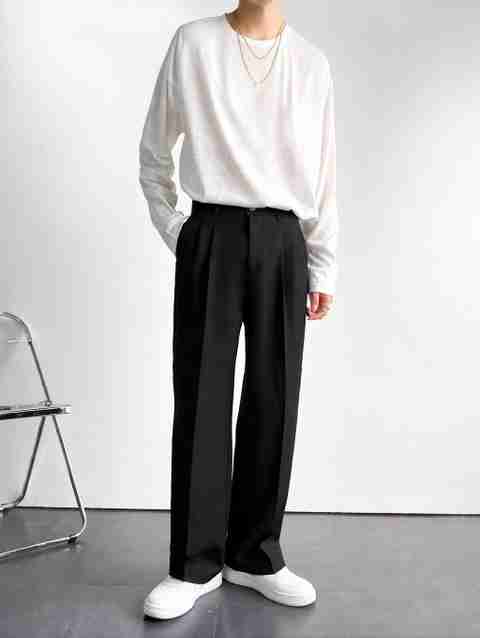 mtwn Men Relaxed Black Polycotton Trousers - Image 2