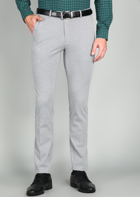PETER ENGLAND Slim Fit Men Grey Trousers Buy PETER ENGLAND Slim