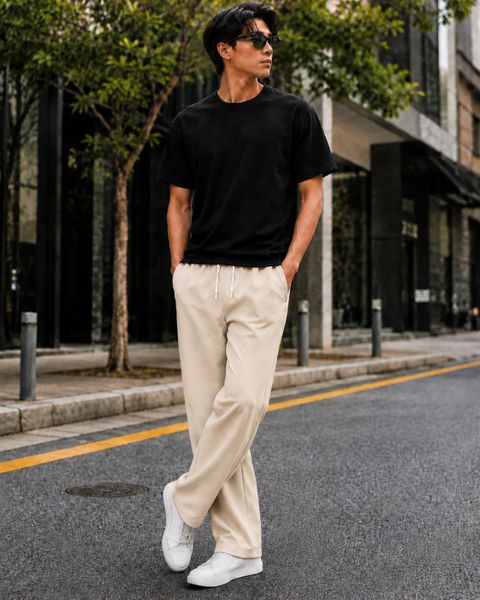 METRONAUT Loose Fit Men Beige Cotton Blend Trousers - Image 7