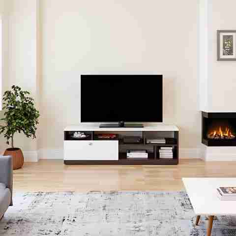 FURNEASER Dubliss Tv Unit with Door TV Cabinet TV Table TV