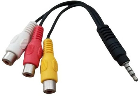 Sage TV-out Cable Male Plug To 3Rca Female Adapter Cable For