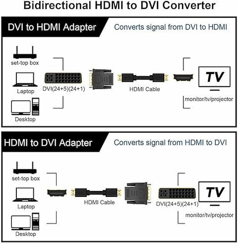 Tobo TV-out Cable HDMI Female to DVI D Adapter 24 Pin Male