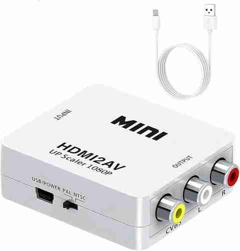 TrustEdge TV-out Cable HDMI to RCA HDMI to AV HDMI to 3RCA CVBS AV Composite Video Audio Converter (White, For TV) - Image 5