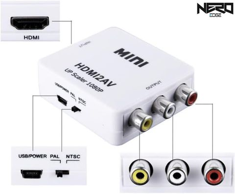 TrustEdge TV-out Cable HDMI to RCA HDMI to AV HDMI to 3RCA CVBS AV Composite Video Audio Converter (White, For TV) - Image 8