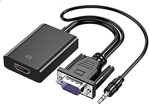 atdaraz TV-out Cable VGA to HDMI Converter Adapter for Audio and