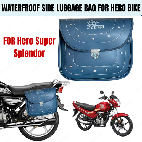 ENEMYT Saddle Bag Black Leatherette Motorbike Saddlebag