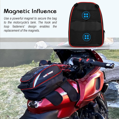 ALLEXTREME EXFTB01 Magnetic Fuel Tank Bag with Rain Cover Multi