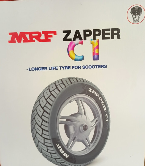 MRF 90/100/10 ZAPPER C1 TUBELESS SCOOTY TYRE Front Rear Two - Main Image
