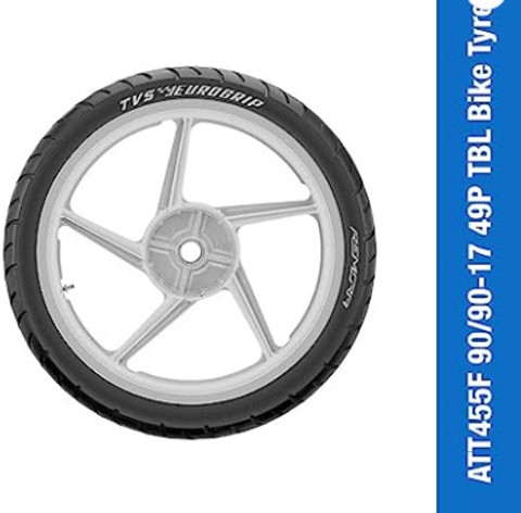 TVS 90/90-17 49P TBL ATT455F Tubeless Bike Tyre, Front (3MCY50 90