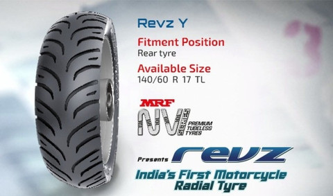 MRF 100/80-R17 NYLON 140/60-R17 RADIAL REVZ Y COMBO PACK