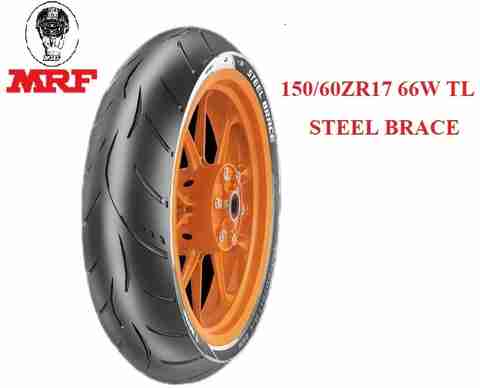 MRF 150/60 ZR17 66W TL STEEL BRACE RADIAL TYRE 150/60 ZR17 Rear