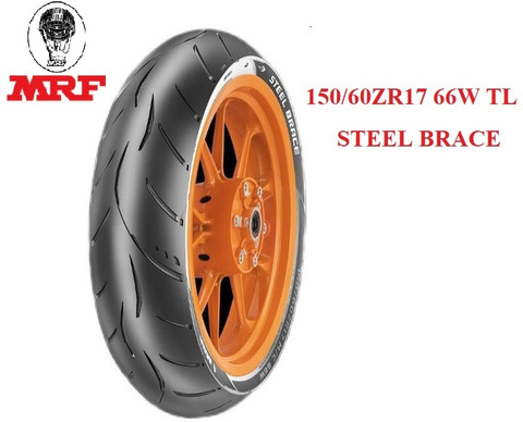 MRF 150/60 ZR17 66W TL STEEL BRACE RADIAL TYRE 150/60 ZR17 Rear Two Wheeler  Tyre