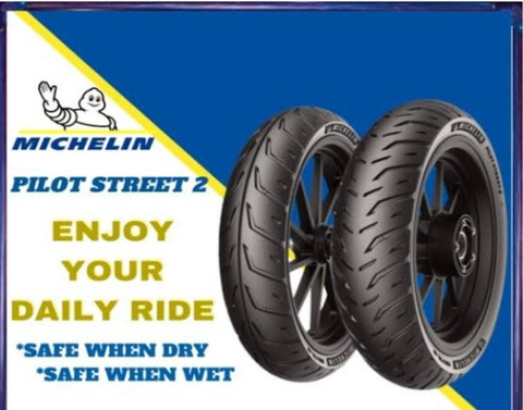 MICHELIN 100/80-R17 & 140/60-R17 PILOT STREET 2 (COMBO) PILOT
