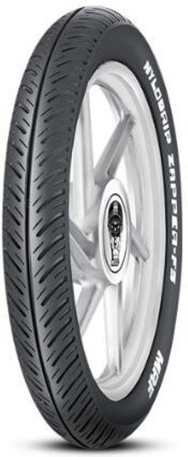 MRF 80/100-18 Nylogrip Zapper-FS 47P Tubeless Bike Tyre, Front