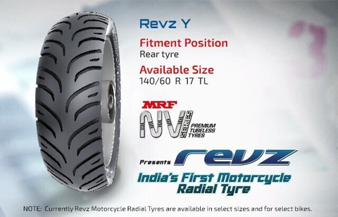 MRF REVZ-Y 140/60 R17 Rear Two Wheeler Tyre Price in India Buy