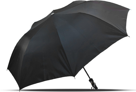 Sharkk Panna-55 2-Fold Black Umbrella for Men & Women Umbrella