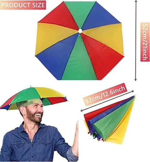 SALUANA Hands Free Umbrella Hat to Protect from Sun Rain for School Going  Kids and Adults Umbrella