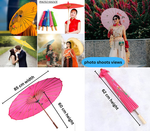 Handpainted Artisan Foldable Umbrella With Animal Figurine Handle - Windproof, UV Protection, Unique Gift