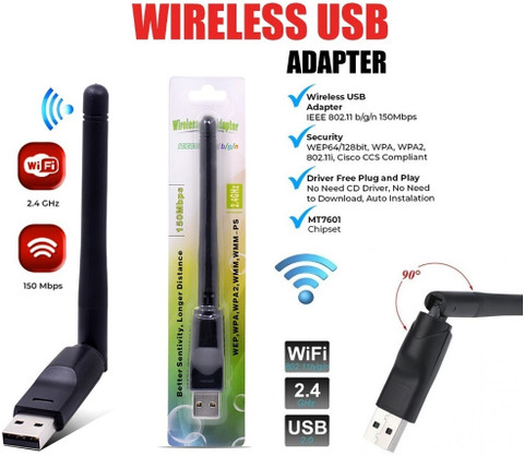 BALRAMA USB Antenna WiFi Dongle Adapter Receiver Wi-Fi Antena Set