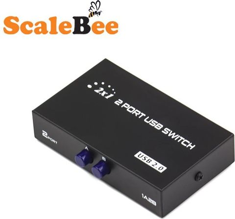 SCALEBEE Printer Sharing Switch 2 Ports USB 2.0 Selector Switch for PC ...