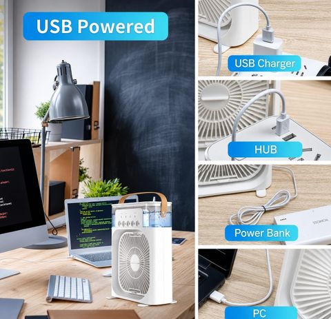 Atakama Mini cooler AS-MC01 USB Air Cooler (White) - Image 6