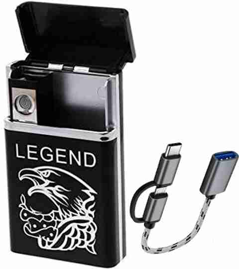 cigarette case with lighter flipkart Eyuvaa Stylish Lighter, 2 in 1 USB Cigarette Box for Men Pocket Lighter Price in India Foxne Point Cigarette Case Sleek