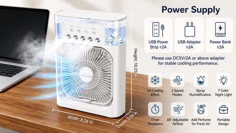 Atakama Mini cooler AS-MC01 USB Air Cooler (White) - Image 7
