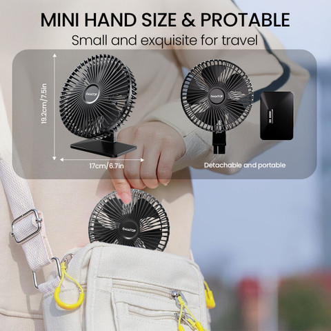 Gaiatop Speeds Portable Mini Powerful Desktop Table Fan Small