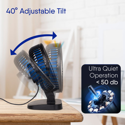 AGARO Breeze USB Desktop Fan, Inch Quiet Desktop Fan, USB Plug