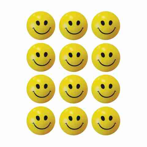 Bgroovy Smiley Face Stress Ball Set of 12 (3 inch, Yellow) - Image 3