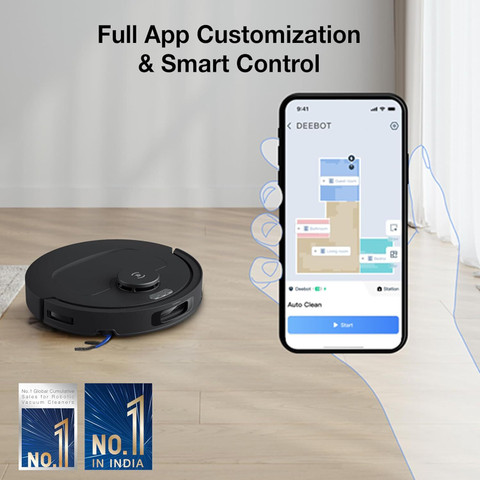 ECOVACS N50 Pro Omni Black 2026 New Launch, 25000 Pa Suction