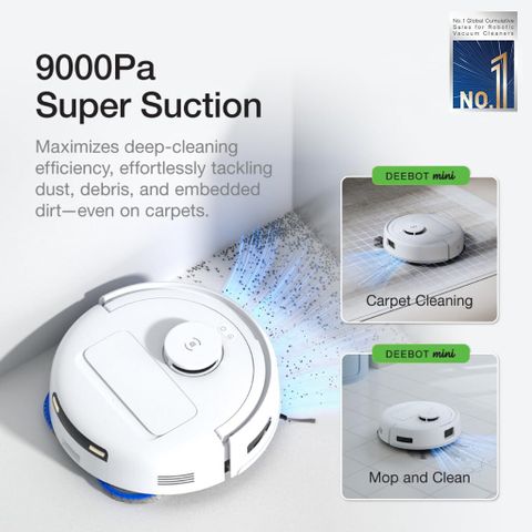 ECOVACS DEEBOT MINI Robotic Floor Cleaner with in Mopping and - Main Image