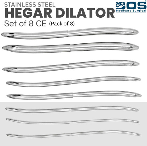 Bos Medicare Surgical hegar dilator Stainless Steel Silver 3mm to 18mm  Dilator - Set of 8 CE Quality Vaginal Dilator Price in India - Buy Bos  Medicare Surgical hegar dilator Stainless Steel