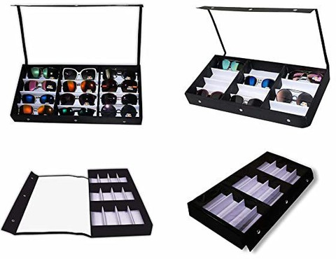 Nooks Sunglass and Goggles Box cases and zipper for 10pcs googles(Black  color) SUNGLASSES, GOOGLES Vanity Box