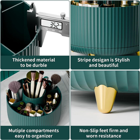 ZODZE 360° Rotate Makeup Brush Holder Organizer, Makeup Organizers