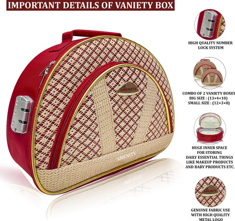 amenity Set Of 2 Vanity Box, Multipurpose Cosmetic & Jewellery