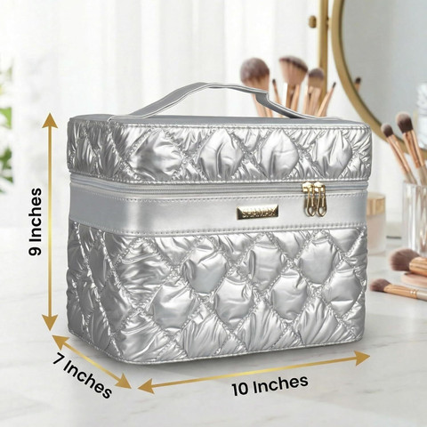 Shamax Cosmetic Bridal MakeUp Box Trousseau Box Vanity Beauty Case