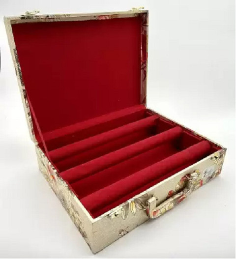 tosim Trendy Bangle Box With 3Rod And Number Lock To Carry Bangles Lockable  Vanity Box