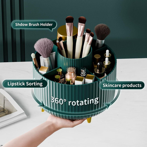 ZODZE 360° Rotate Makeup Brush Holder Organizer, Makeup Organizers