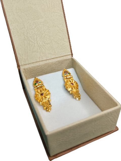 Triock Jewellery Long Earring Jhumka Velvet Box 4