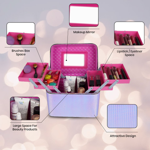 HISSAMIHヒサミbeauty box 新品未使用　未開封 Shamax Cosmetic Bridal MakeUp Box Trousseau Box Vanity Beauty Case
