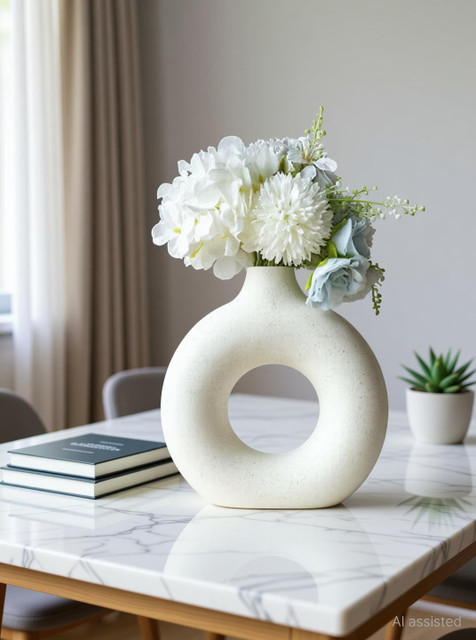 急須とドーナツのハーフ／オブジェ OriginalCeramics Donut Design Ceramic Vase Price in India - Buy
