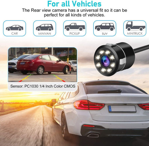 LOVMOTO Car HD Rear View Led Camera Night Vision Reversing Back For Fi-go  Reverse Assist Camera System