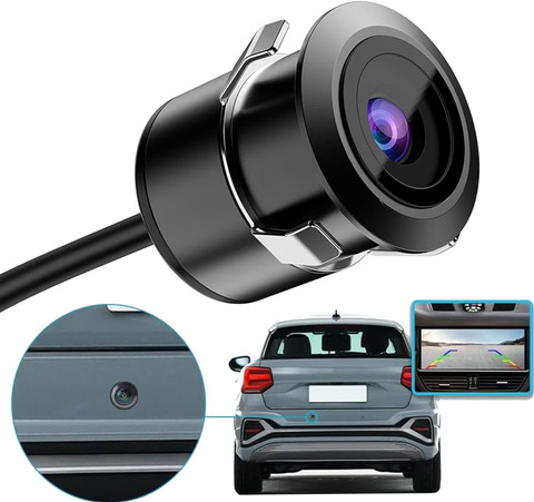 roxila Reverse Backup Camera 2-in-1 Universal Car Front/Side/Rear